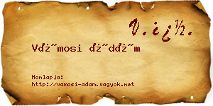 Vámosi Ádám névjegykártya