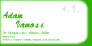 adam vamosi business card